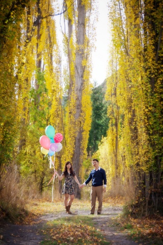 Shirleen & Hedi's engagement shoot, Swing bridge Arrow Junction, Central Otago, NZ
